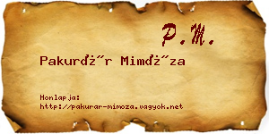 Pakurár Mimóza névjegykártya